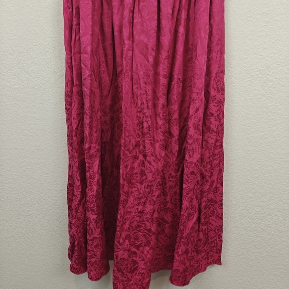 Free People Make An Entrance Strapless Floral Satin Maxi Dress Size 0 - Picture 6 of 15